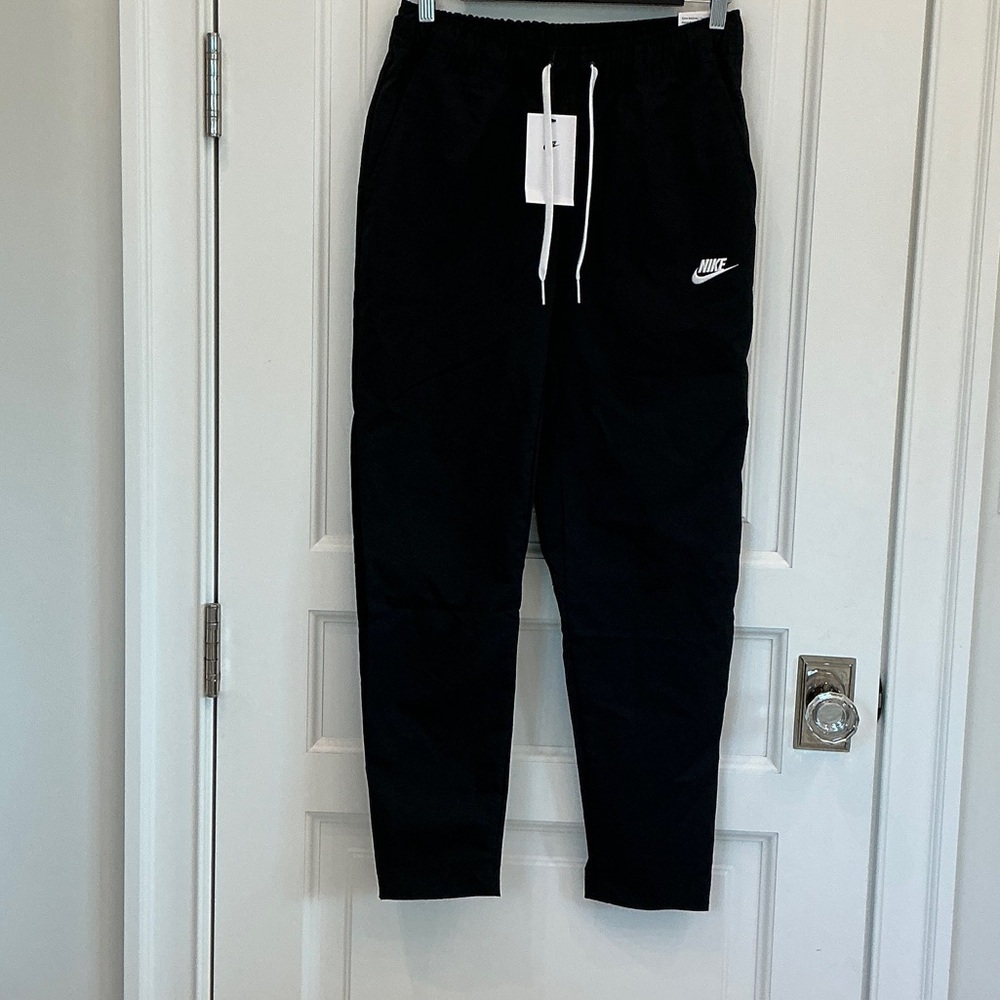 Nike mens Black Sweatpants with White Accents